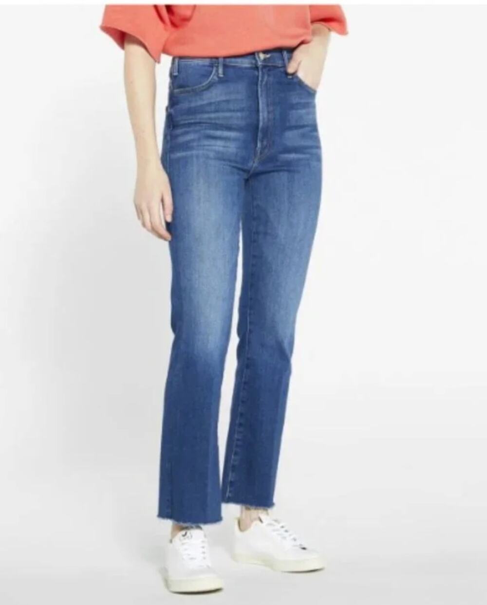 MOTHER Jeans Hustler Ankle Fray Balls of Yarn size 28